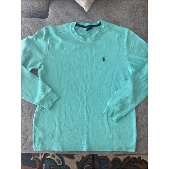 U.S. Polo Assn. Other - U.S. Polo Assn. Light blue/mint green thermal waffle long sleeve shirt